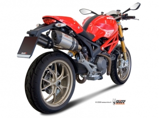 Mivv Suono RVS 2x Slip-on Einddemper (L+R) Set met E-keur Ducati Monster 1100 2008 > 2010